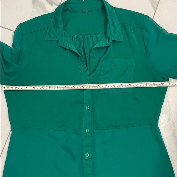Free People Sheer Teal Green Long Sleeve Women's Button-Down Shirt. Sz S/M - Picture 11 of 15